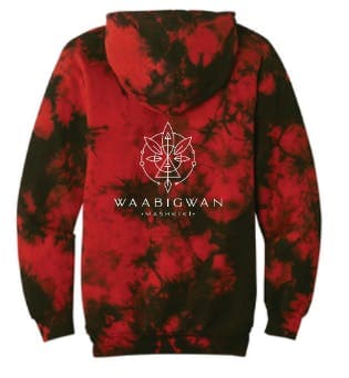 Red Tie Dye Hoodie- Small